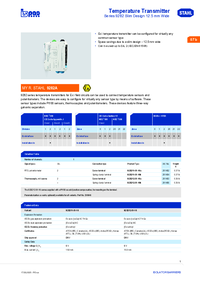 Thumbnail of document Data Sheet - 9282 Temperature transmitter